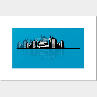 Background city Posters and Art